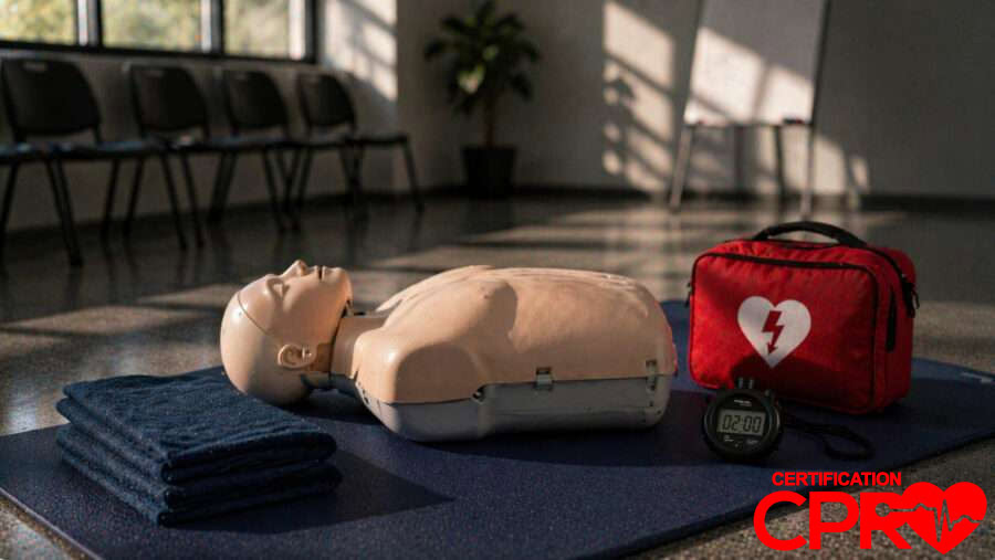 CPR training mannequin for certification in Austin.